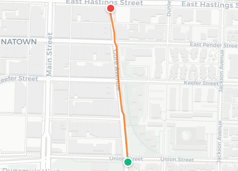 Route map preview